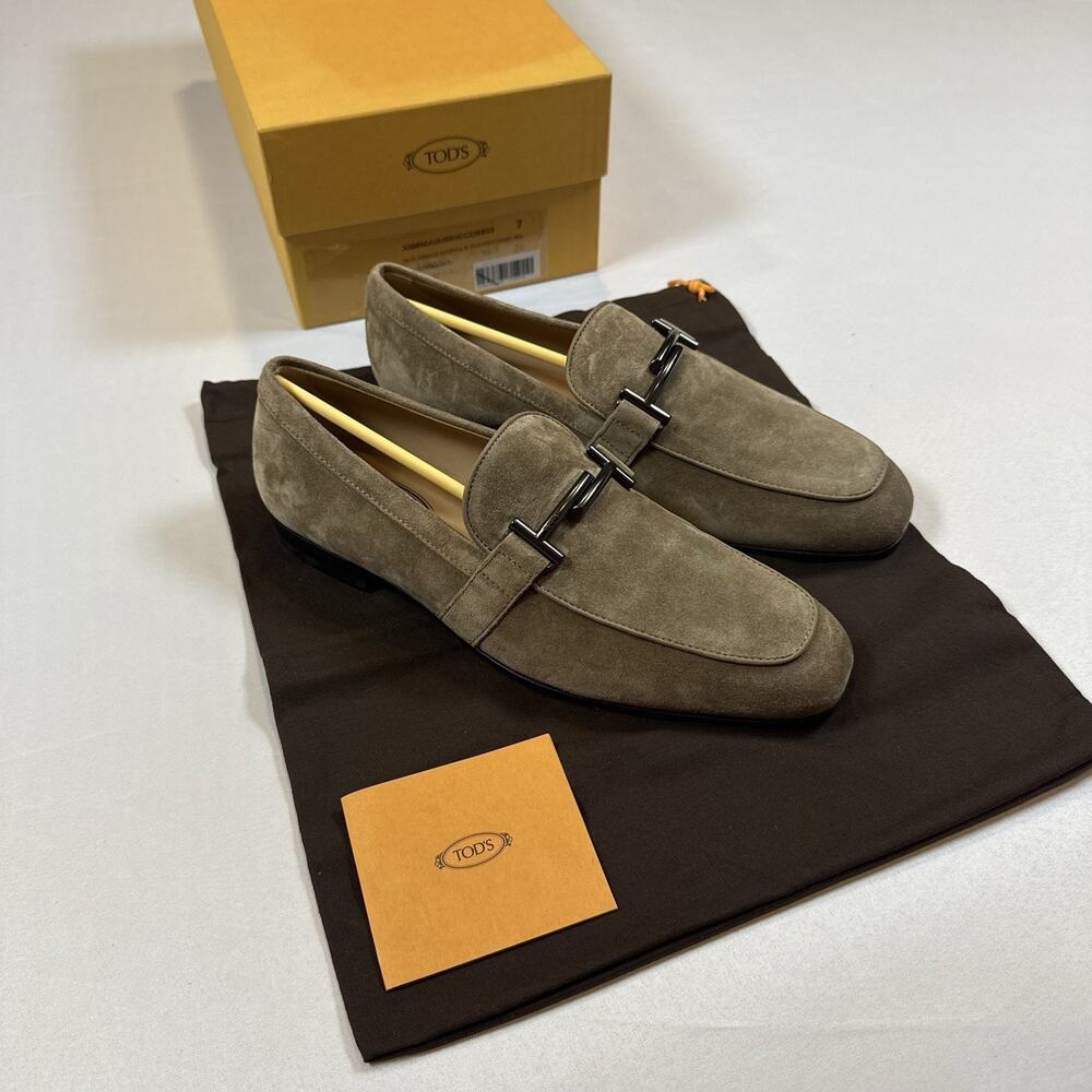 Tod’s MOCASSINO DOPPIA T FONDO CUOIO Loafers Size 7UK/8.5US New In Box MSRP $925